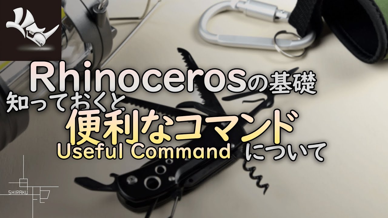Rhinocerosの基礎を学ぶ！第24話：知っておくと便利なコマンドについて解説【33本立て初心者シリーズ】