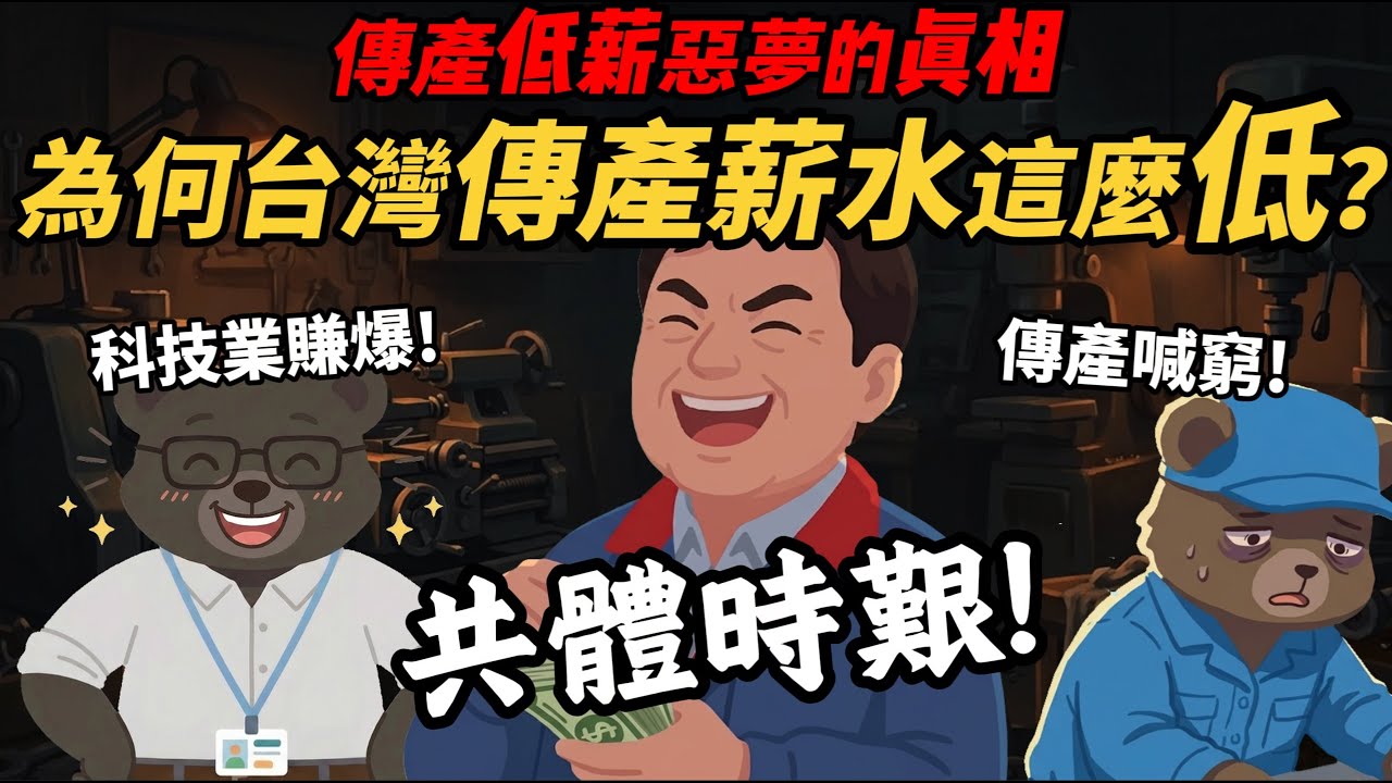科技業賺爆 傳產喊窮！【為何台灣傳產薪水這麼低？】低薪、工安、環境差 傳產到底怎麼了？