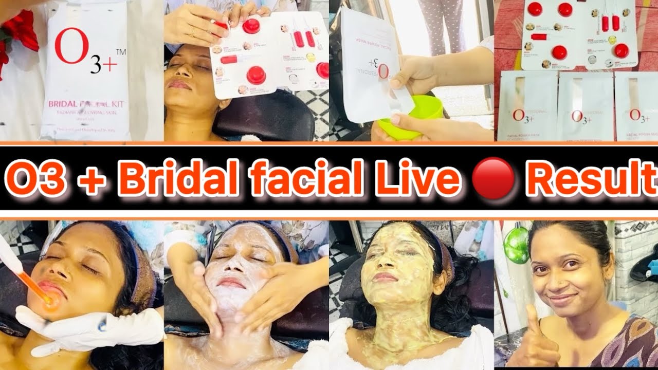 O3+ Bridal facial review + Demo 🌸 facial for glowing skin✨ best facial for bridal glow👰‍♀️O3 +facial