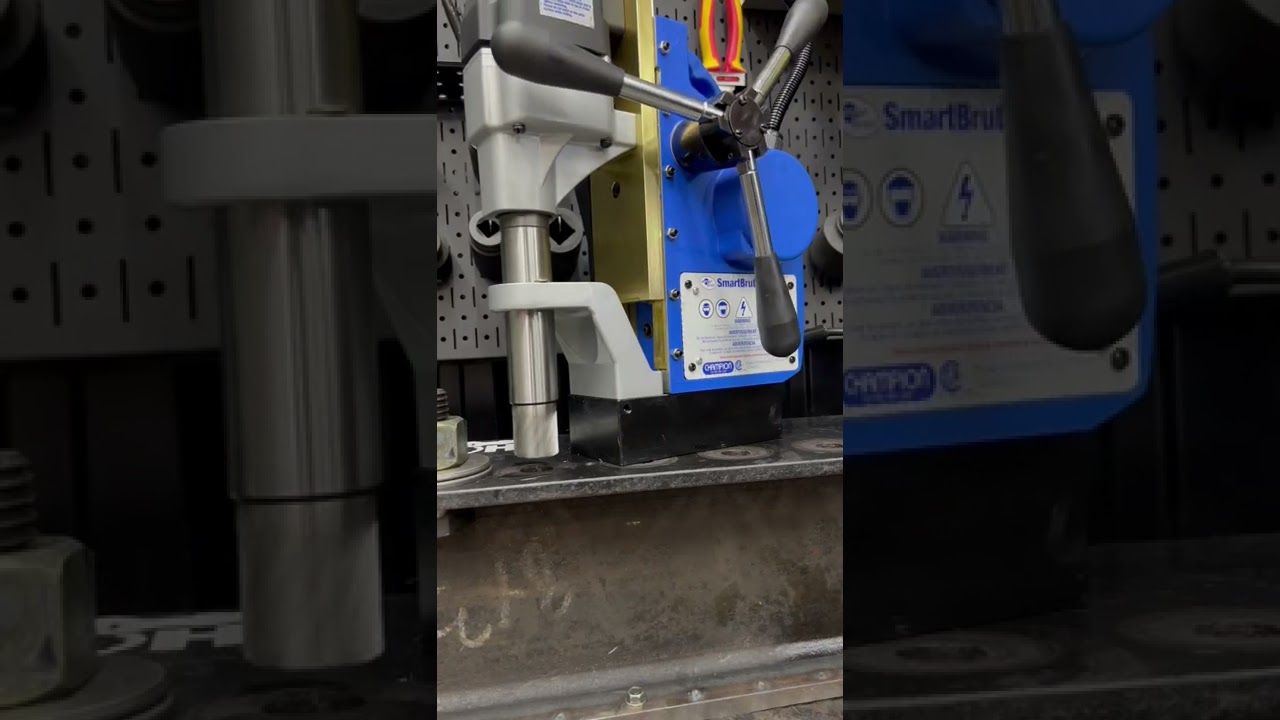 Drilling 1-1/4&rdquo; Hole in 1/2&rdquo; Steel. Champion Cutting Tool Annular Cutter