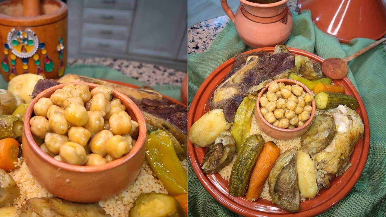 سكسو القمح 🌾  كسكس بالمرقى و لخضرة على طريقتي  بالحشاوش و الأعشاب خدمة يدي 🌿   قمة في البنة😋