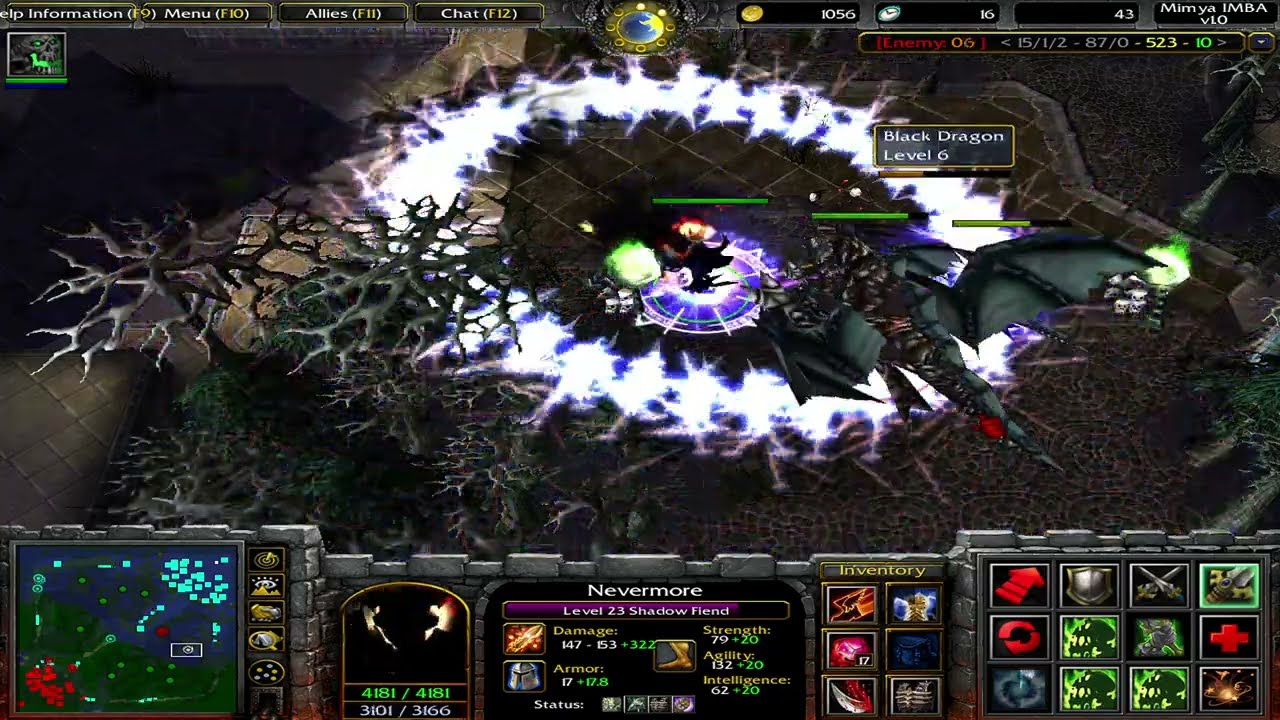 Dota Imba Mimya AI: Nevermore, Shadow Fiend + Bonus skill: Plasma Field | Dota City Theme