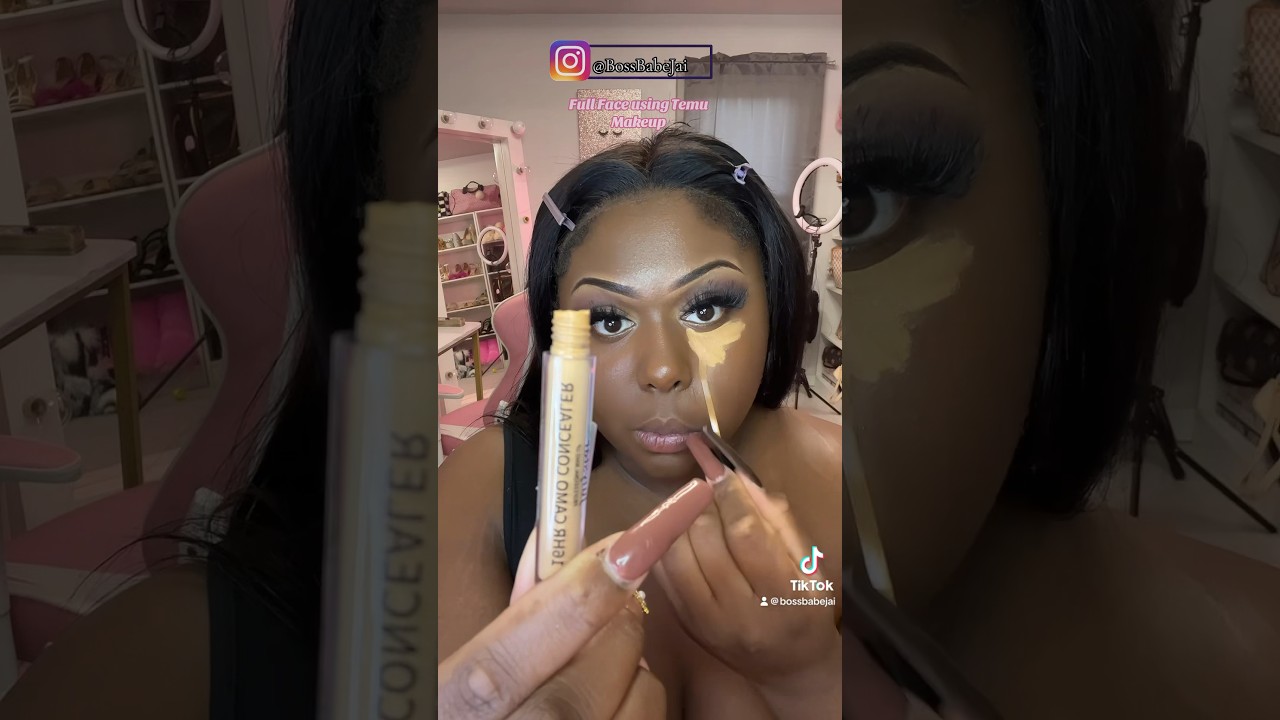 Full Face Using Temu Makeup 💄  #makeuptutorial #temu