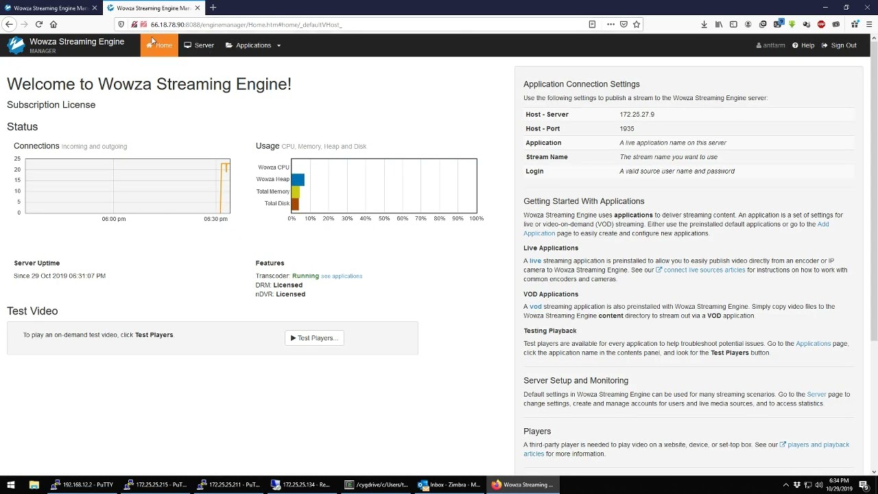 Accessing Wowza Streaming Engine Manager