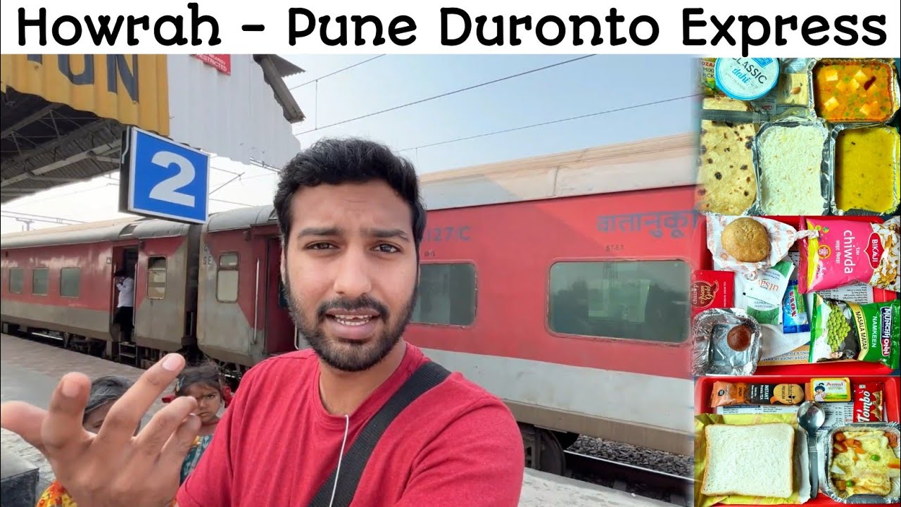 Howrah-Pune Duronto Exp Journey in 3rd AC with FOOD •5 hrs Late• 😤