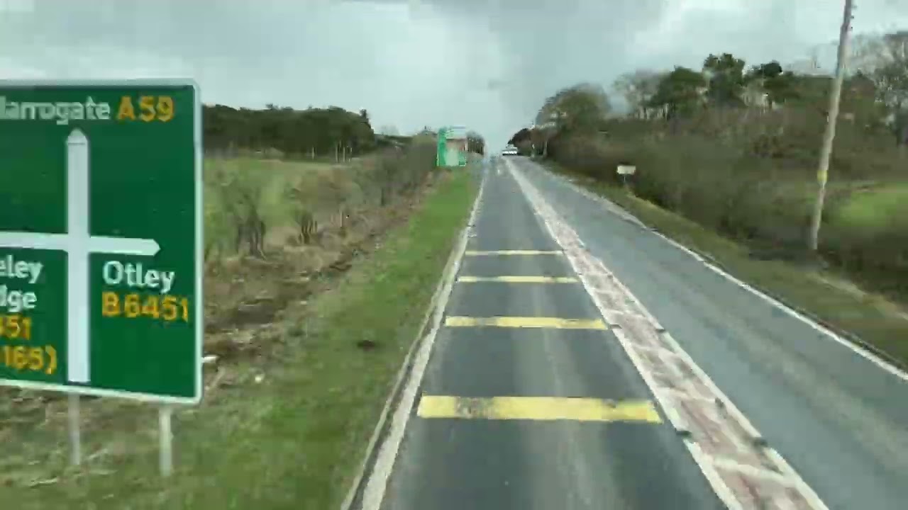 Full Route Visual: Transdev Harrogate Dalesbus service 59 | Skipton to Harrogate | 3614/PO55PYP