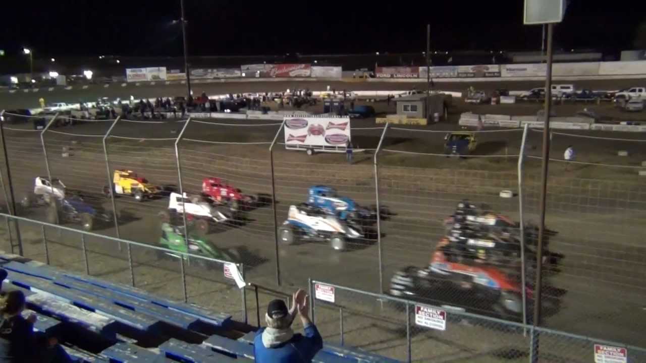 USAC/CRA 410 Sprint Car A-Main Event at Santa Maria Speedway, 8/11/12!!!