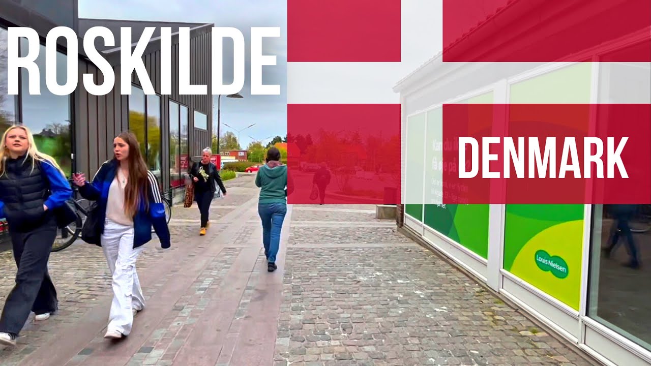 Roskilde Denmark 🇩🇰 Virtual Walking Tour  (▶ 23min)