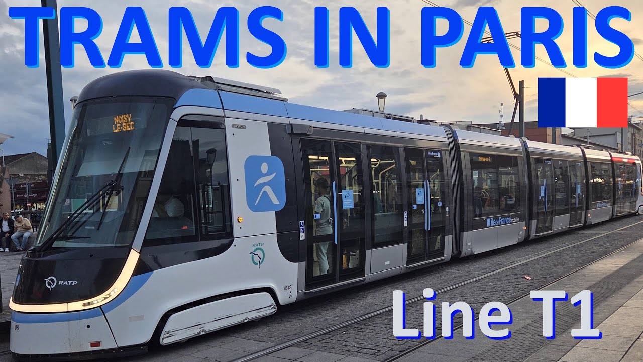 Tramwaje w Paryżu. Linia T1./Trams in Paris. Line T1./Tramway d’Île-de-France. Ligne T1.