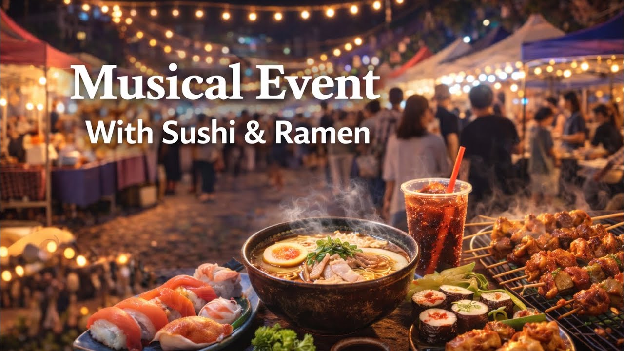 Amazing Music Night 🎶 | Sushi, Ramen, Kebabs 🍣🍜Live Music |  Perfect Evening Vlog 