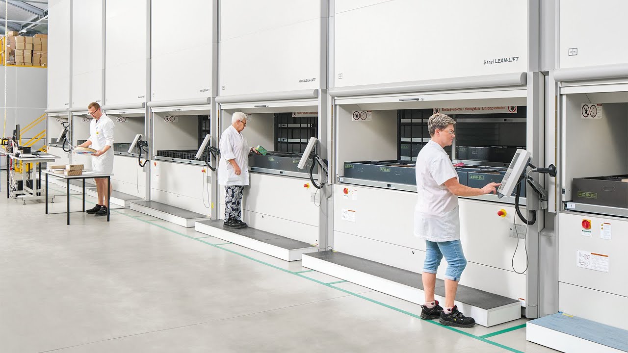 16 Hänel Lean-Lifts® optimize storage capacity and support efficient production