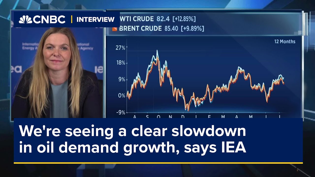 We're seeing a clear slowdown in oil demand growth, says IEA