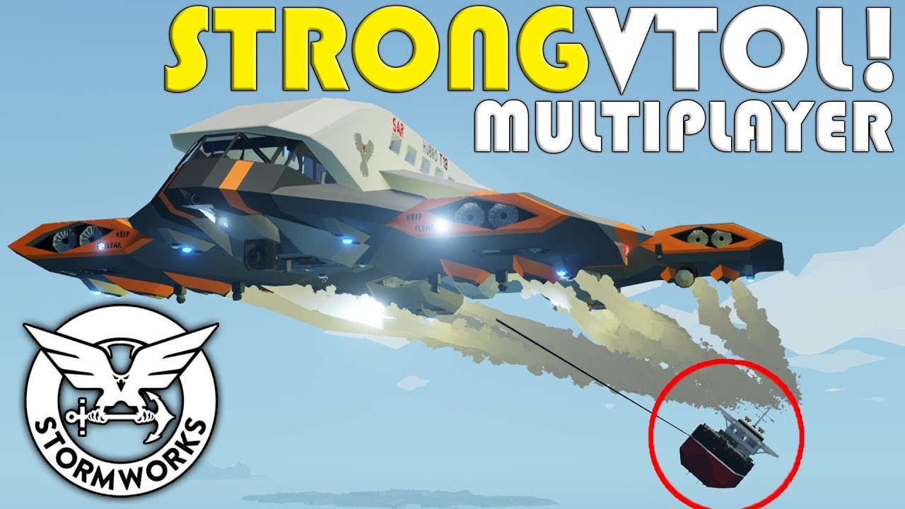 Plowing A Tanker Into A Wind Turbine!  -  Multiplayer Stormworks Gameplay  -  Firefighting VTOL