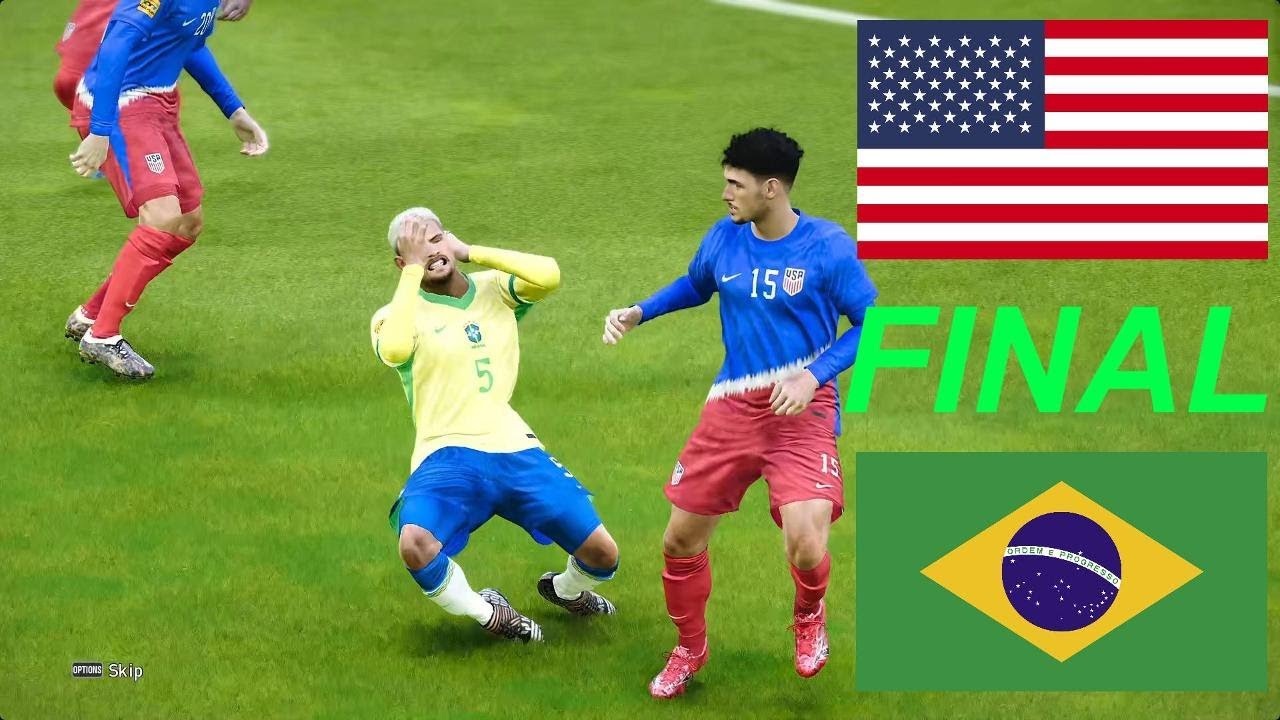 USA vs Brazil - 2026 FIFA World Cup Final - Full Game Simulation PES