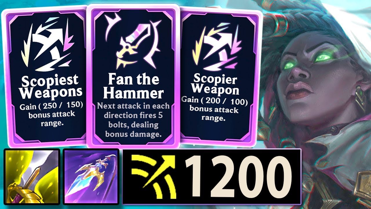 GLOBAL Auto Attacks: 1200 Range Senna with Fan the Hammer