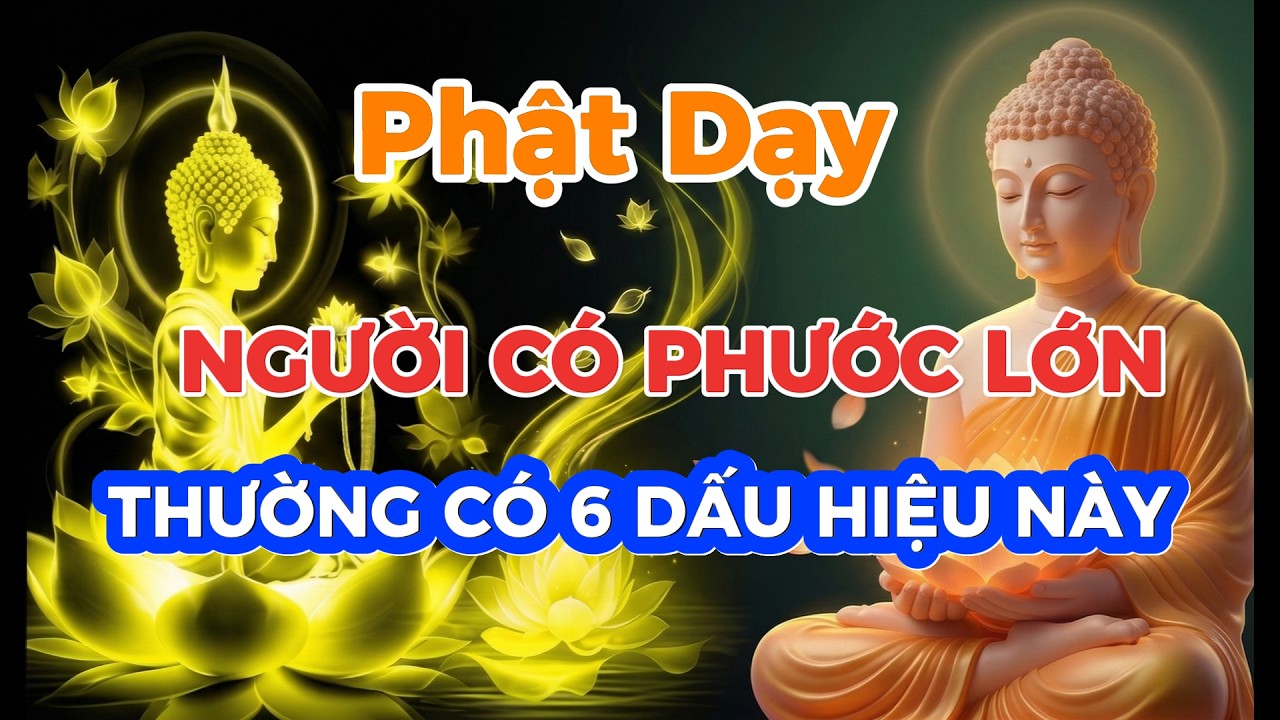 Phật Dạy: Người Có Phước Lớn Thường Có 6 Dấu Hiệu Này #phatday #loiphatday #phuoclon  #phatphap