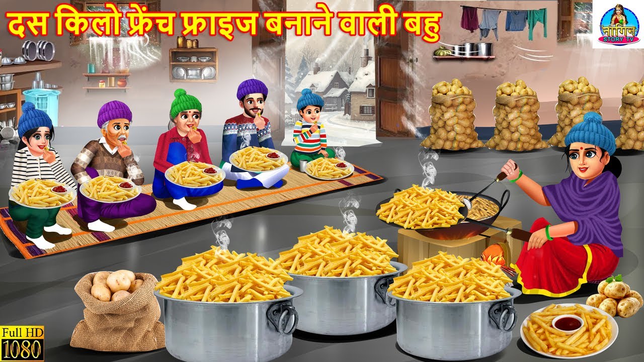 दस किलो फ्रेंच फ्राइज बनाने वाली बहु | French Fries Banane Wali Bahu | Hindi Kahani | Moral Stories