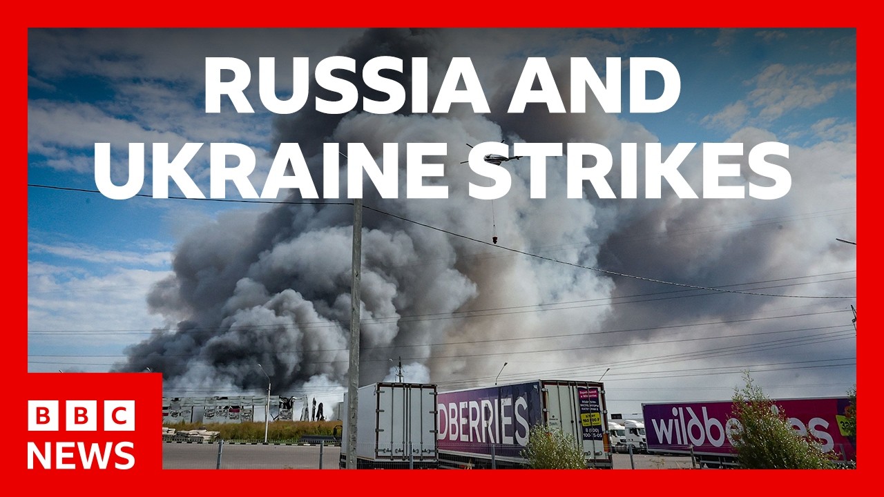Russia says Ukraine fired &lsquo;massive&rsquo; attack, as Kyiv market hit by Moscow strike | BBC News