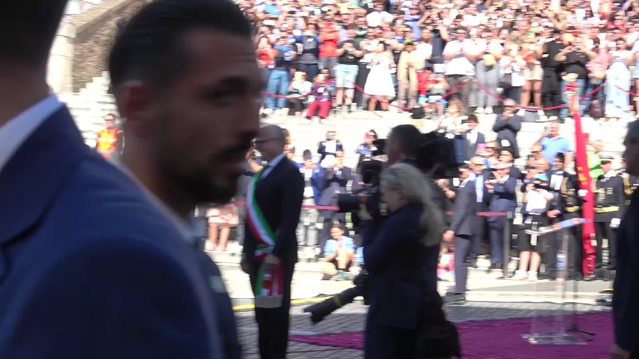 Papa Leone XIV, il saluto del Santo Padre in Campidoglio: 