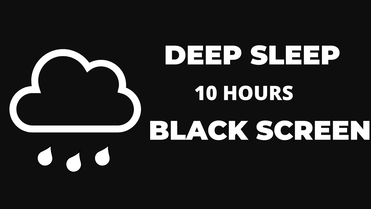 FALL ASLEEP in 5 Minutes ⛈️ Heavy Rain at Night (10 Hours Black Screen)
