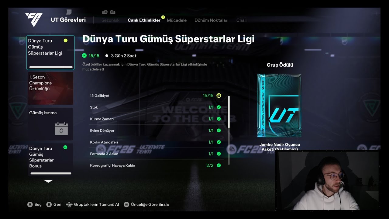 FC26 GÜMÜŞ SÜPER STARLAR LİGİ CANLI ETKİNLİĞİ ÖDÜLLERİMİ AÇTIM!