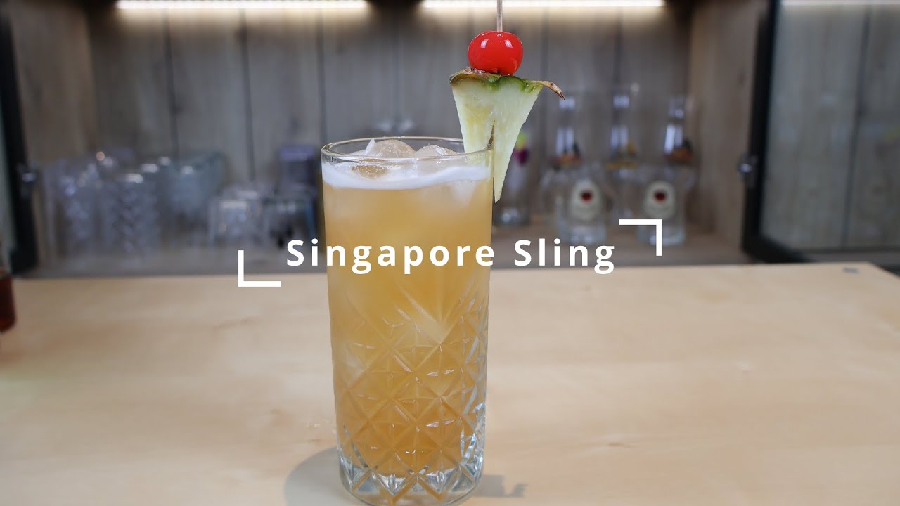 How to Make the Classic Singapore Sling - Tropical Gin Cocktail