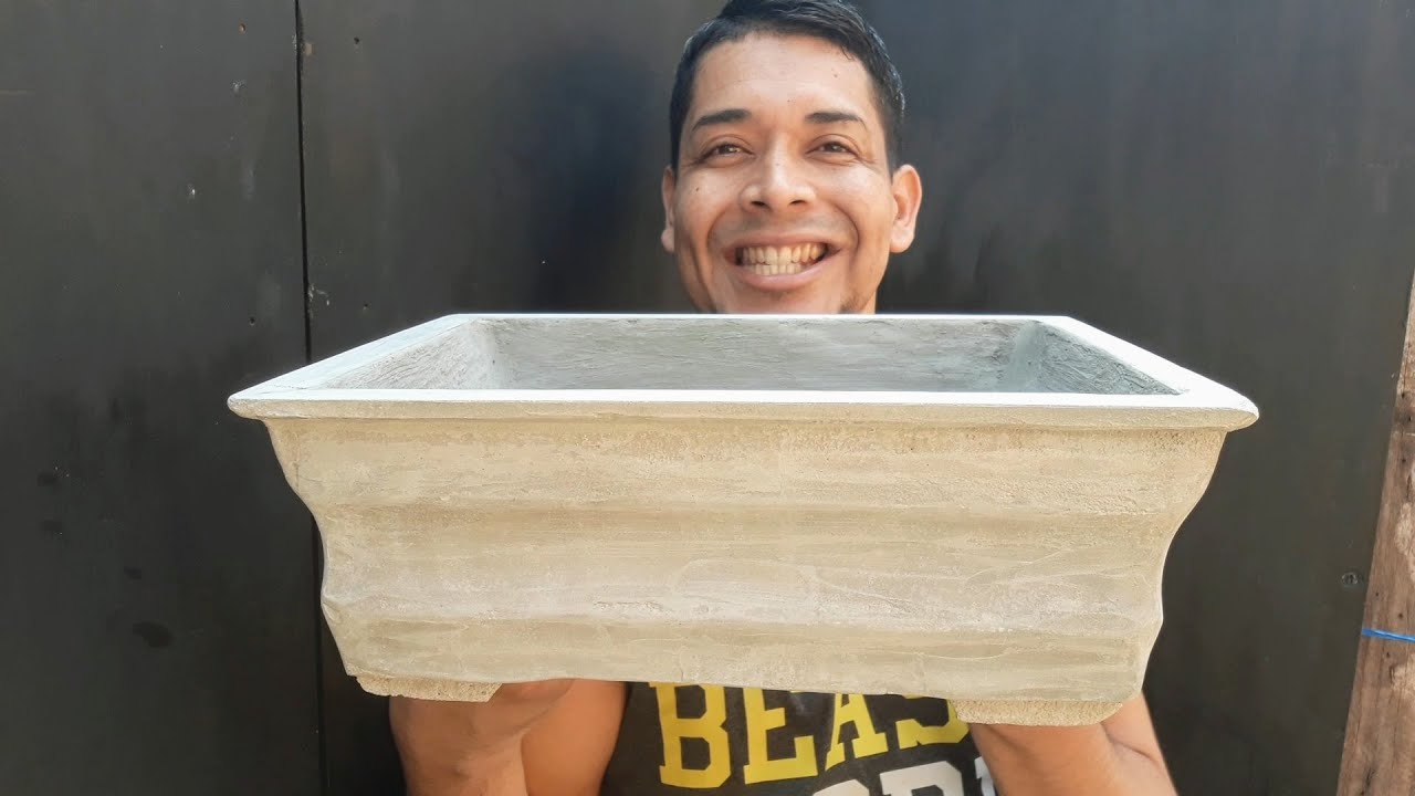 Como fazer seu vaso Para bonsai de cimento  /duas super dicas