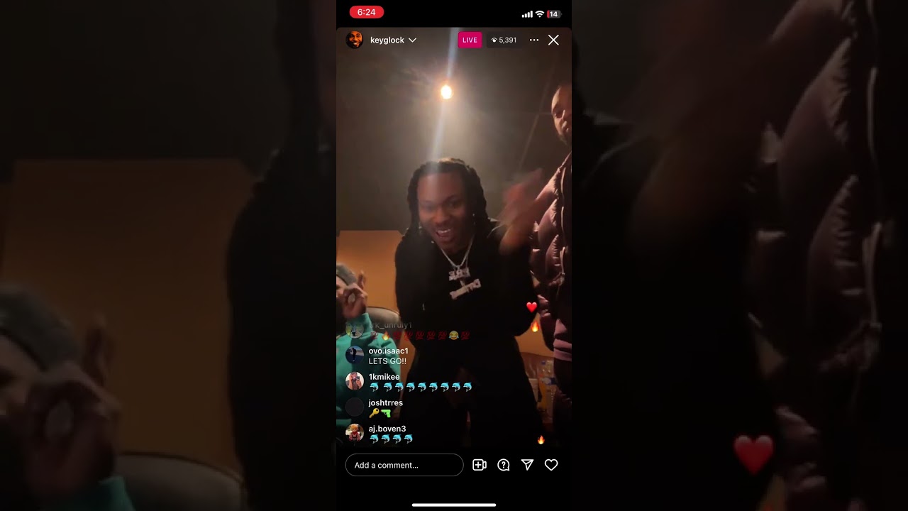 Key Glock in the stu with Zo trapalot (IG LIve)