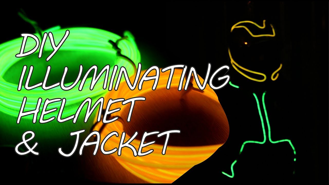 DIY Glowing Helmet & Jacket! | EL wire