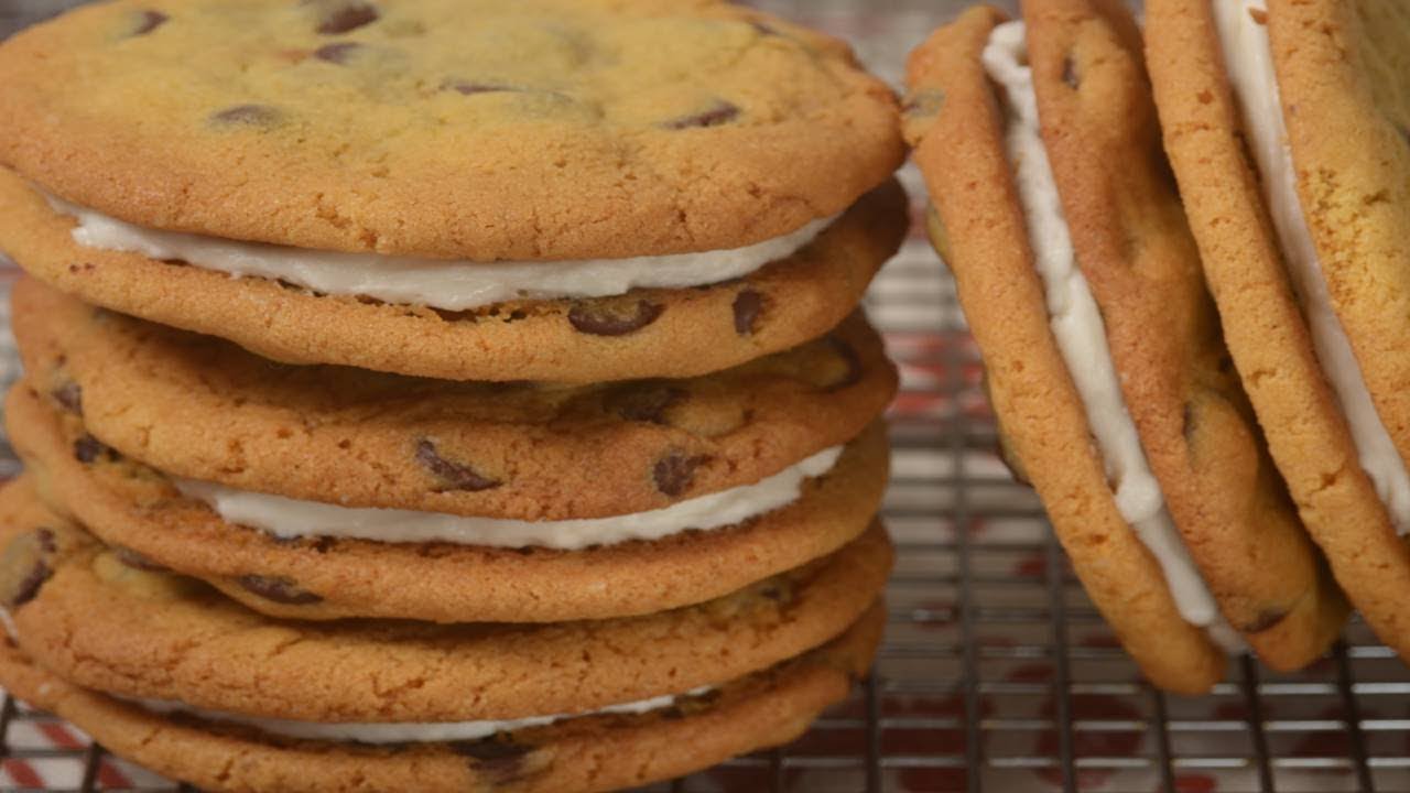 Chocolate Chip Sandwich Cookies Recipe Demonstration - Joyofbaking.com