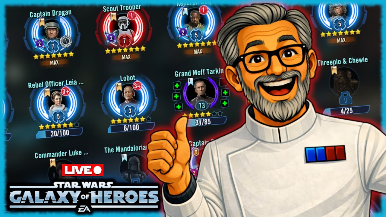 Dad's Playing SWGOH LIVE!!!  My Grand Arena Defense is Swiss Cheese...