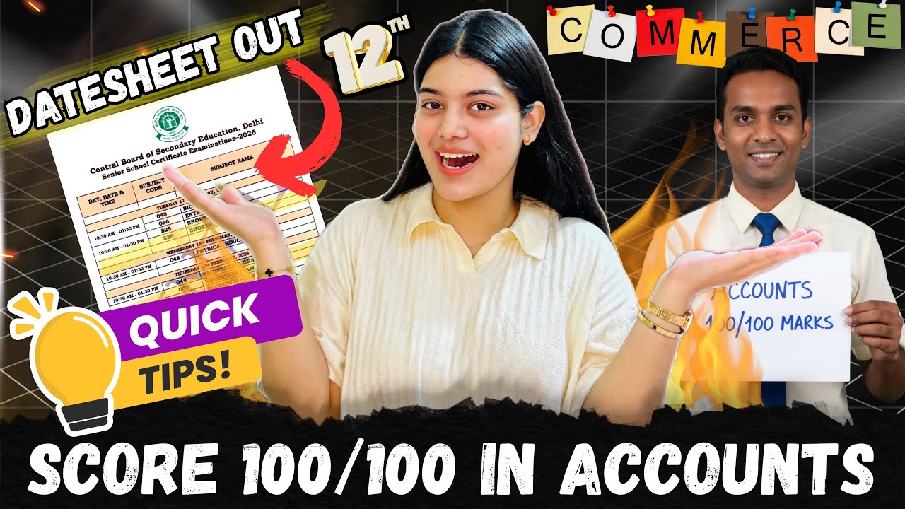 5 Tips to Score 100/100 in Accounts Class 12 💯🔥 |  Topper Strategy to Score 95% in Class 12 Boards