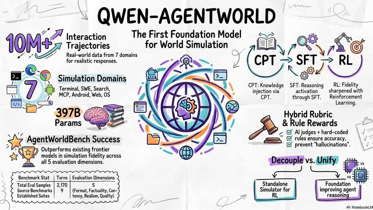 Qwen-AgentWorld: A Unified Foundation for Language World Models