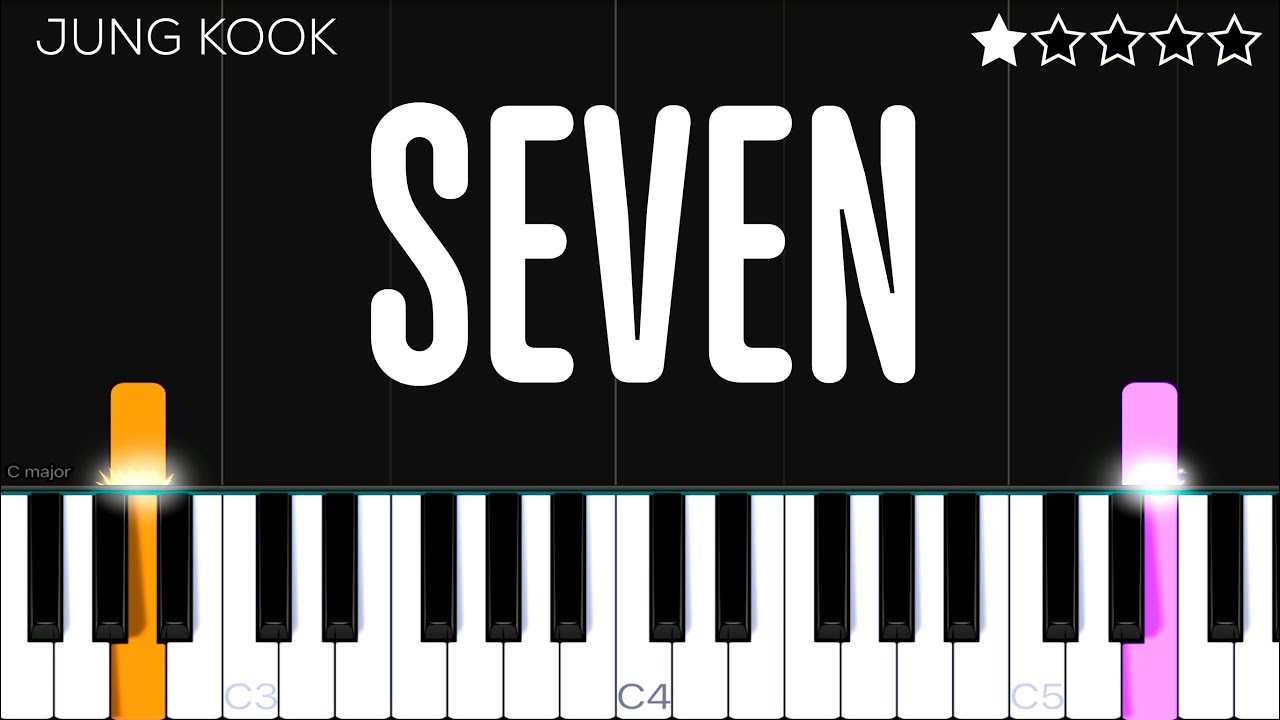정국 (Jung Kook) 'Seven (feat. Latto) | EASY Piano Tutorial