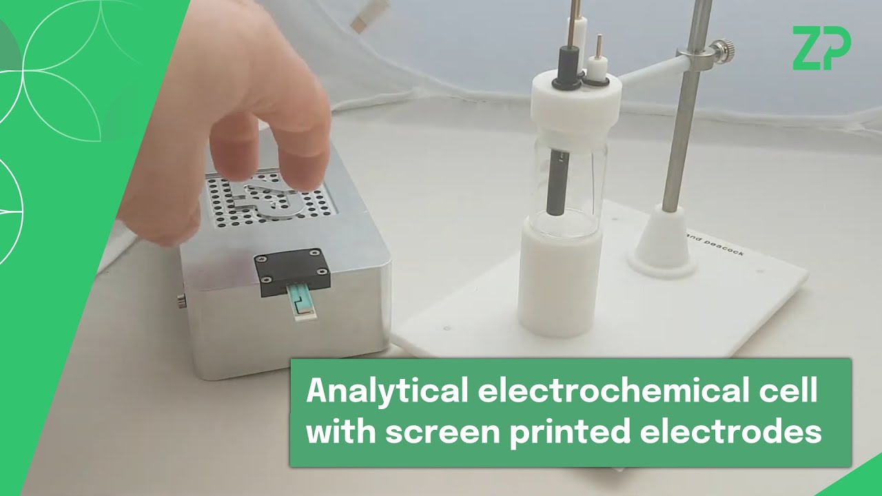 Analytical electrochemical cell with screen printed electrodes