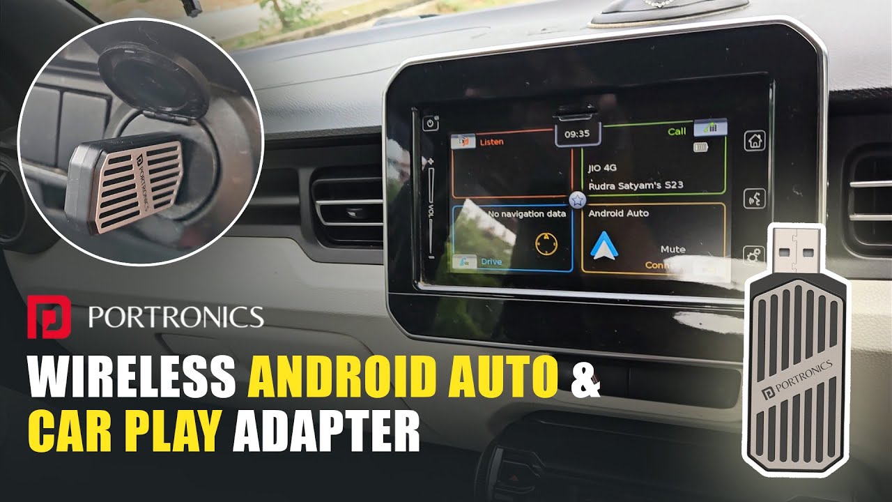 🔥BEST Wireless Android Auto & Apple CarPlay Adapter | Portronics Tune Wireless Adapter