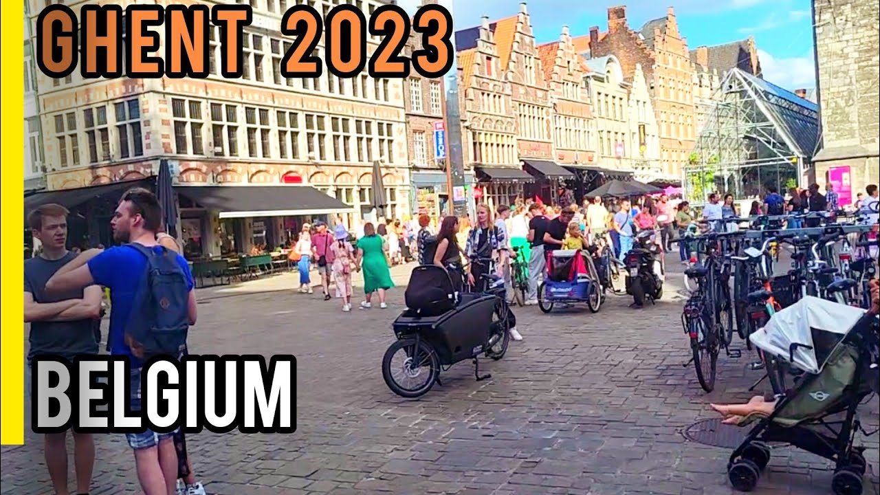 Belgium :How Looks Ghent City In Summer Time,Europe
