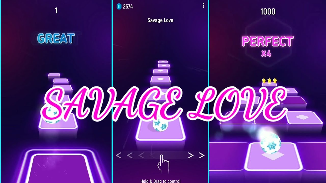 Savage Love Music Tiles Hop | Savage Love 💕❣️Tiles Hop EDM Rush