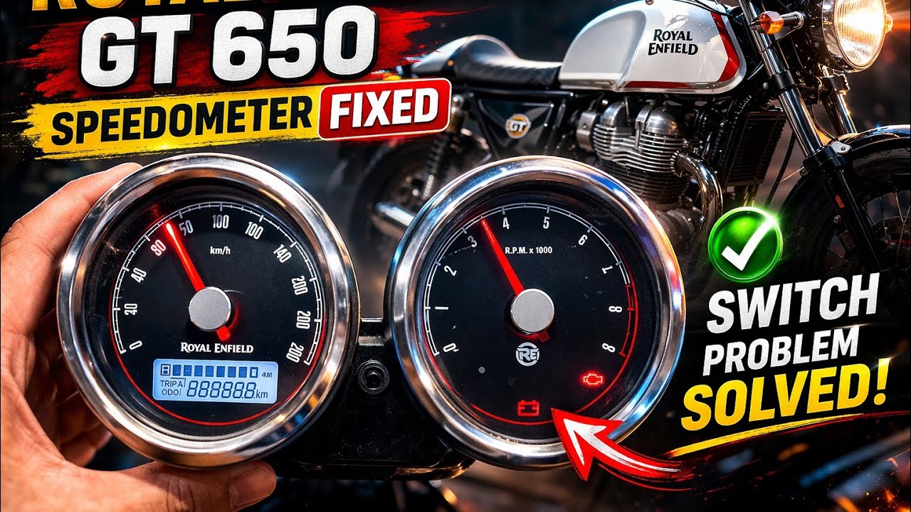 Royal Enfield GT 650 Speedometer Repair (Switch problem solved) #gt650 #rider #speedometer 