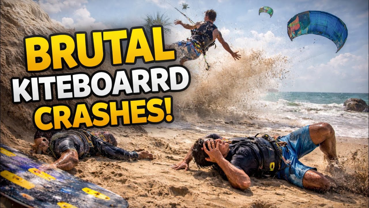 ¡BRUTAL KITEBOARRD CRASHES!😱 