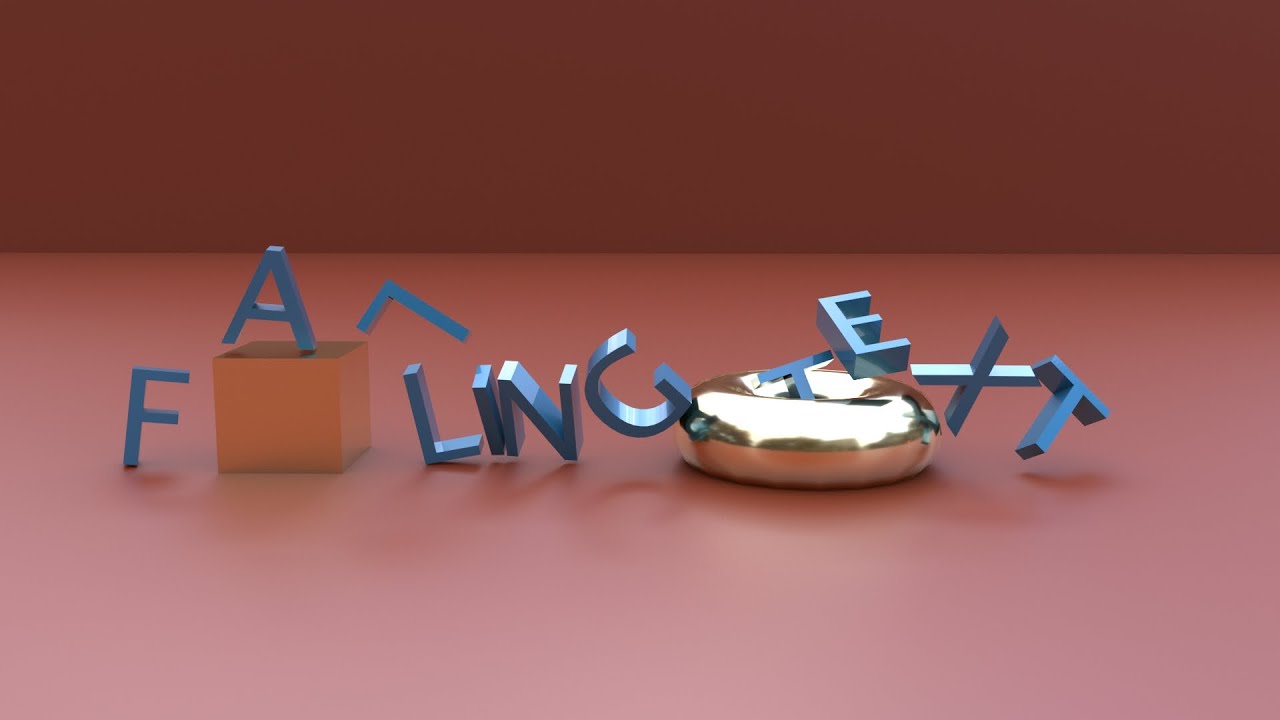 Falling text animation - MAYA Tutorial