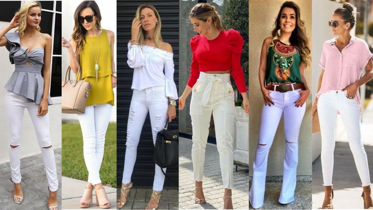 HERMOSOS OUTFITS CON PANTALON BLANCO 🤍😍 DIFERENTES ESTILOS PARA CADA OCASION