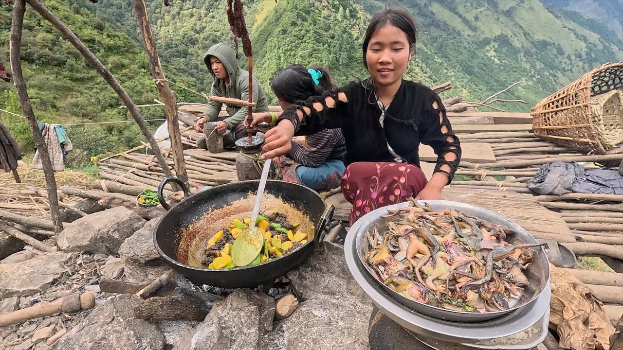 having lunch in a group || lajimbudha ||