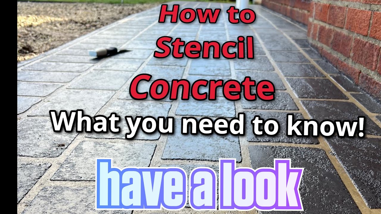 How to install concrete stencils | concrete driveway tutorial #concrete #decorativeconcrete