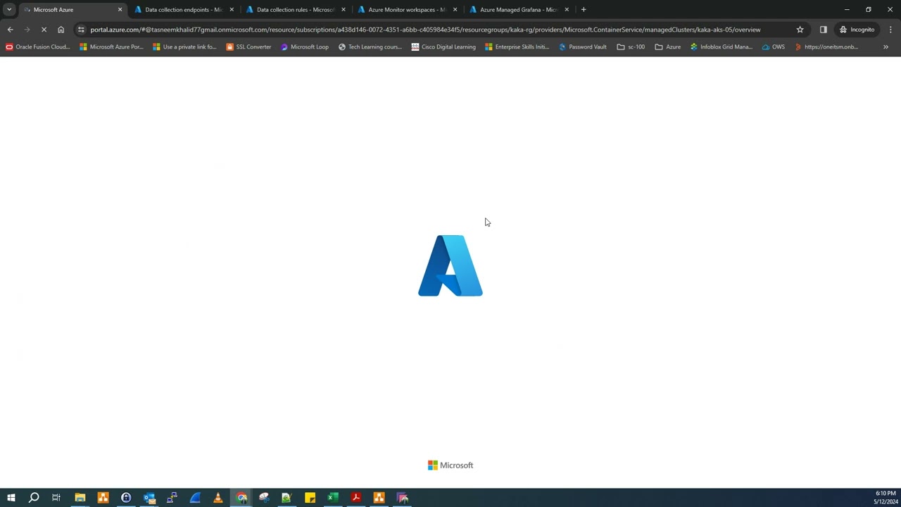 Azure AKS to Grafana using AMPLS and  Private Endpoint