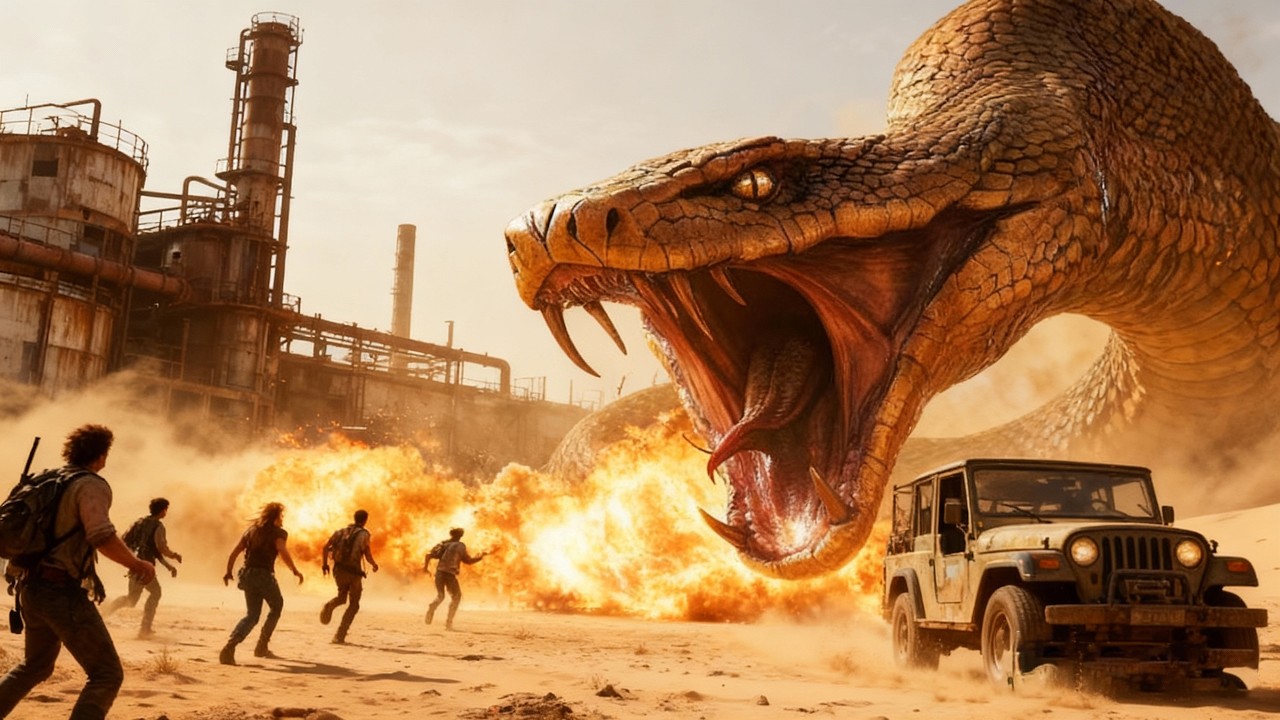 【Monster Movie】勘探队被困废弃工厂，遭百米变异巨蟒疯狂猎杀，幸存者绝地反击！