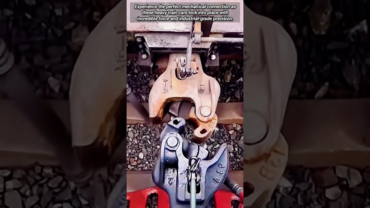 Heavy Duty Automatic Train Couplers Locking Into Place Securely