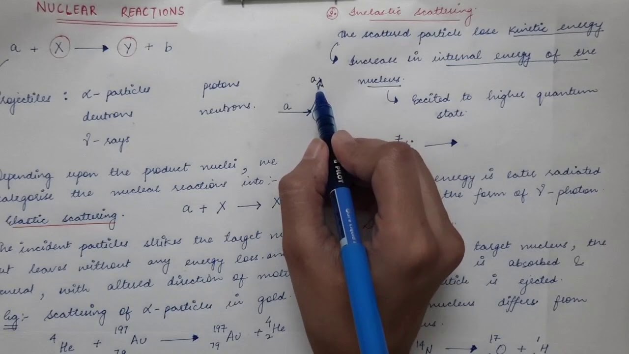 Lecture 34 | 5th Semester | Types of Nuclear reactions