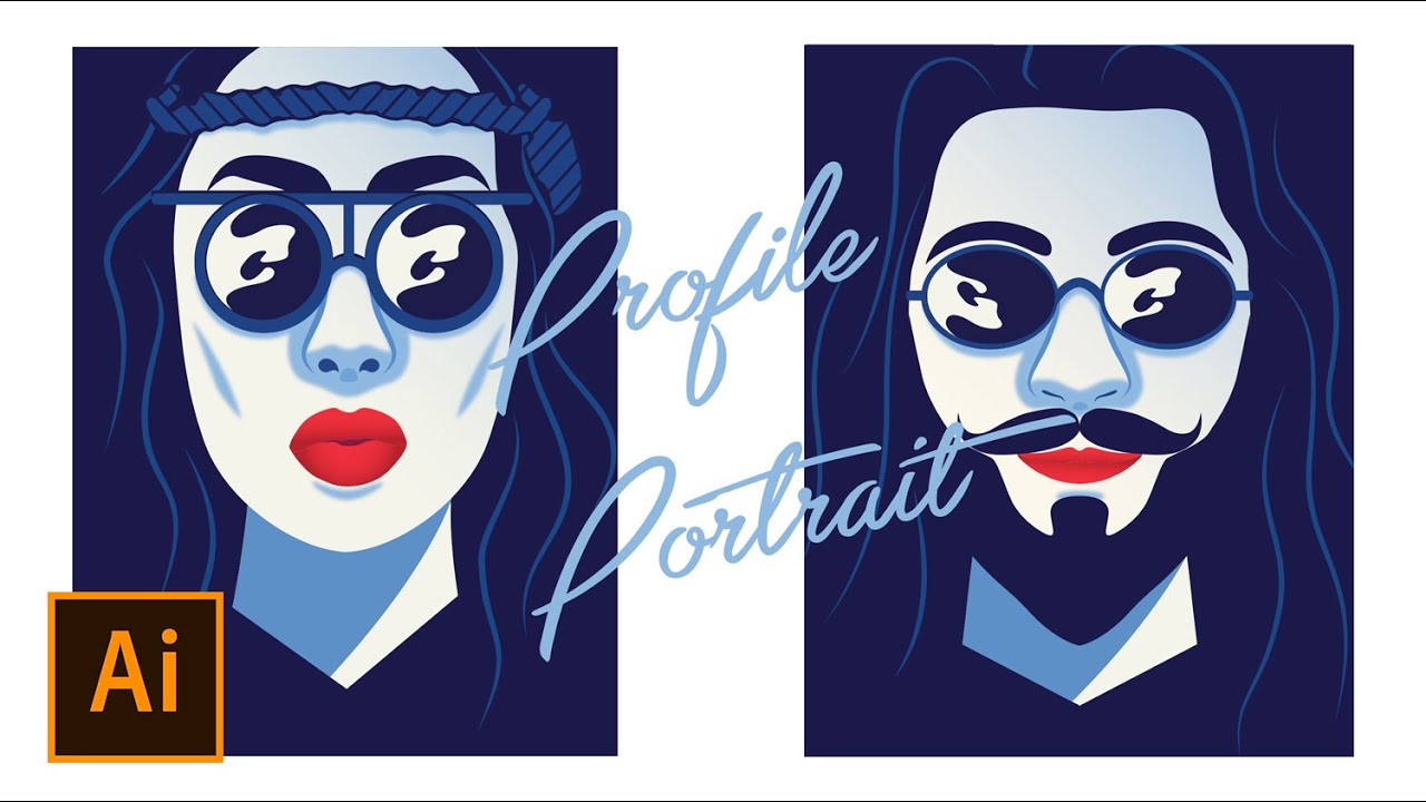 Profile Portrait Vector | Illustrate Yourself based on photo | Adobe Illustrator Tutorial