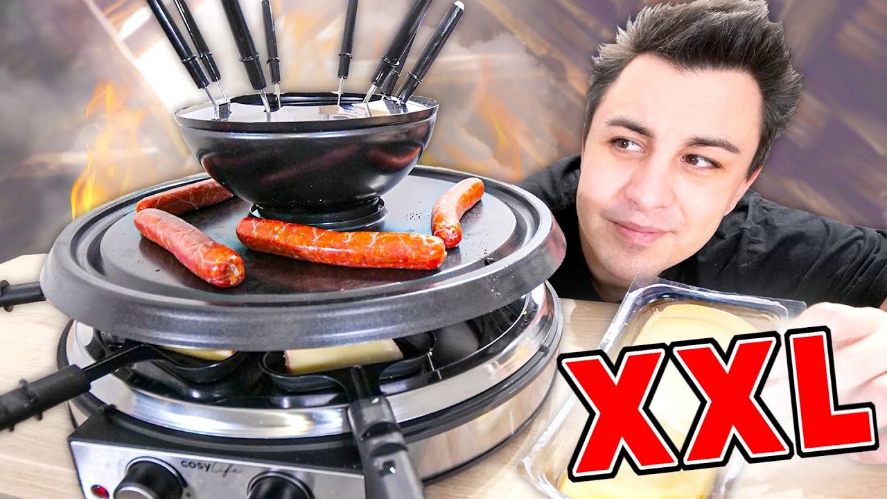 Je teste une MACHINE À FONDUE RACLETTE XXL !